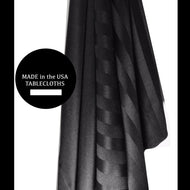 BLACK TABLECLOTH - square premium poly