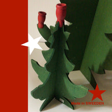 Load image into Gallery viewer, VINTAGE 2 piece SWEEDISH WOODEN CHRISTMAS TREES MADE IN SWEEDEN
