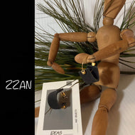 ZZAN  EARRINGS SD. GOLD