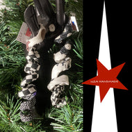 wired fabric twist ornaments BKWH