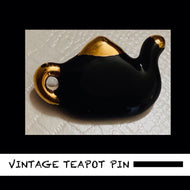 HANDMADE VINTAGE teapot  pin