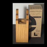 VINTAGE WOOD ELIKA CANDLE HOLDERS