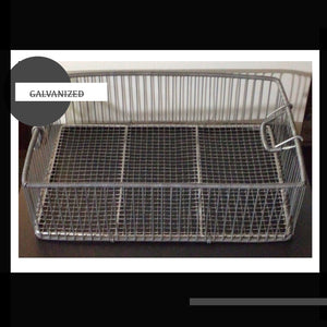 GALVANIZED STORAGE / ORGANGIZER / SERVING “BASKET”