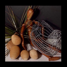 Load image into Gallery viewer, VINTAGE WIRE CHICKEN BASKET and WOOD EGGS

