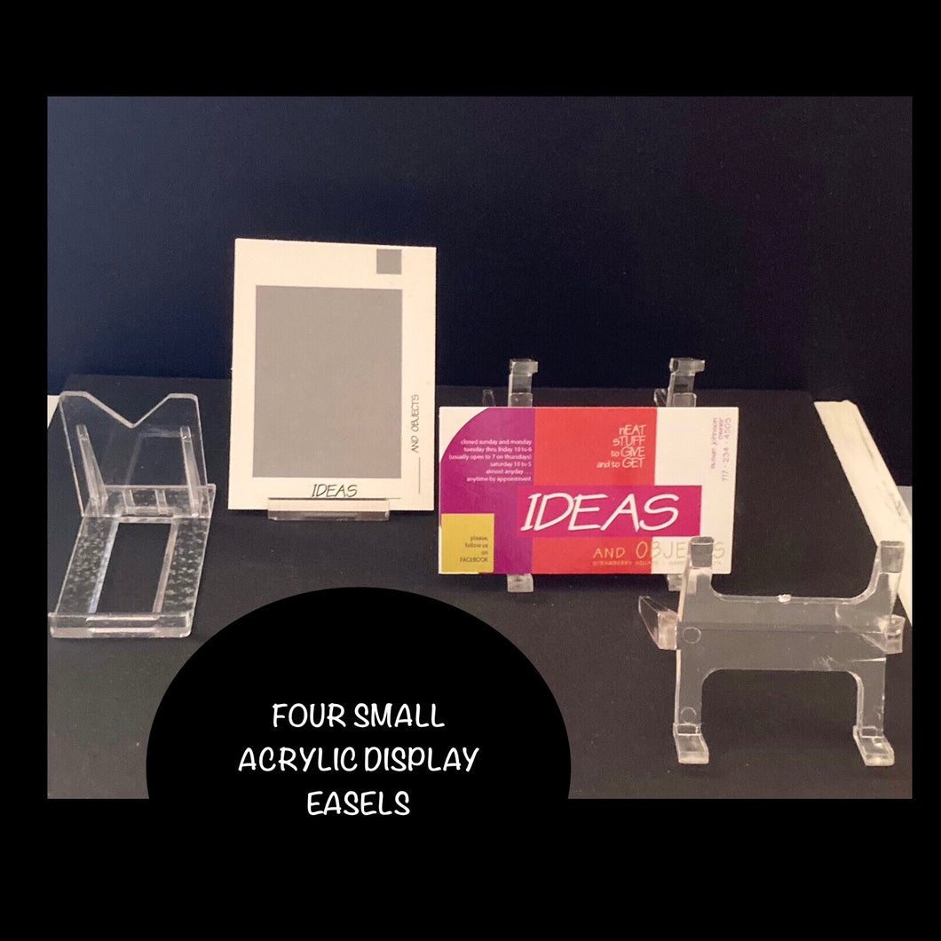 4 ACRYLIC MINI DISPLAY EASELS