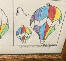 Load image into Gallery viewer, TRANSFORMATION ART ELIZABETH HALSEY  BICYCLE  to HOT AIR BALLOON. Circa 1980
