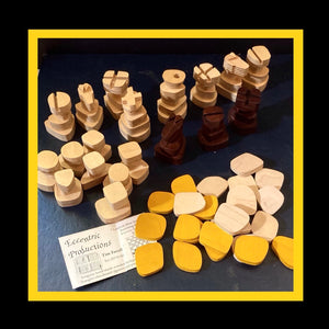 ECCENTRIC PRODUCTIONS JIGSAW CHESS CHECKER SET