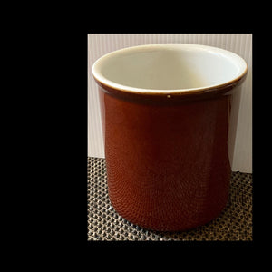 Vintage Hall Pottery Heavy Crock 302 Brown Glaze,