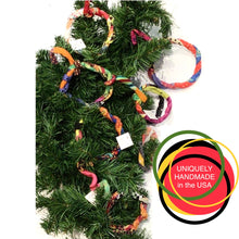 Load image into Gallery viewer, Wired fabric ornaments  7 PC
