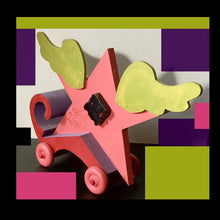 Load image into Gallery viewer, WOOD STAR CLOCK by B.LEADER HANDMADE IN PA.
