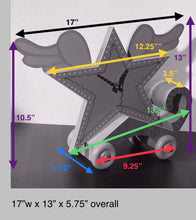 Load image into Gallery viewer, WOOD STAR CLOCK by B.LEADER HANDMADE IN PA.
