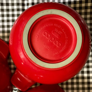 3 NESTED COPCO RED MIXING BOWLS  - PO