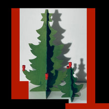 Load image into Gallery viewer, VINTAGE 2 piece SWEEDISH WOODEN CHRISTMAS TREES MADE IN SWEEDEN
