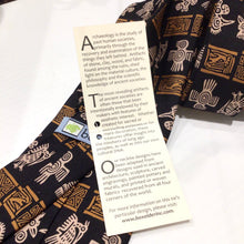 Load image into Gallery viewer, boxelder maya stamp silk necktie
