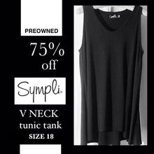 Load image into Gallery viewer, PO - SYMPLI  V NECK  SLEEVELESS TUNIC / TANK
