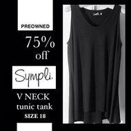 PO - SYMPLI  V NECK  SLEEVELESS TUNIC / TANK