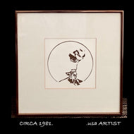 FRAMED 1981 PAPER CUT - USA ARTIST