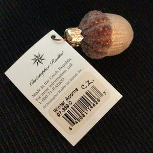 Vintage CHRISTOPHER RADKO winter acorn ornament