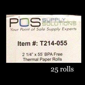 2 1/4" x 55' Thermal Receipt Credit Card Paper