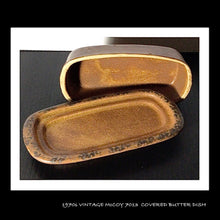 Load image into Gallery viewer, McCoy 7103 USA VINTAGE POTTERY COVERED BUTTER DISH
