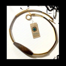 Load image into Gallery viewer, ZZAN NECKLACE handmade -  silver gold wood
