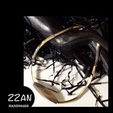Load image into Gallery viewer, ZZAN NECKLACE handmade -  silver gold wood
