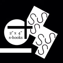 Load image into Gallery viewer, BLACK S-HOOKS…4 pc. utility hooks - sh
