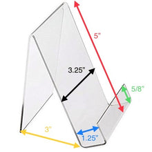 Load image into Gallery viewer, 2 or 5 pieces CLEAR ACRYLIC DISPLAY EASELS
