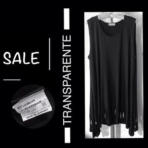 PO ~  TRANSPARENTE LONG SLEEVELESS tank/tunic/jumper