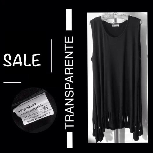 PO ~  TRANSPARENTE LONG SLEEVELESS tank/tunic/jumper