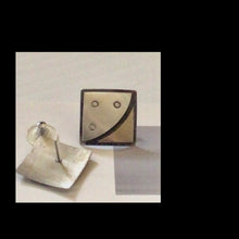 Load image into Gallery viewer, mixed metal USA MADE SQUARE  EARRINGS
