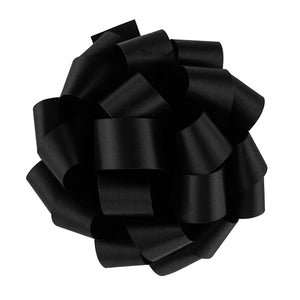 RIBBON BLACK 1.25” #9 SATIN C&G