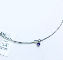 Load image into Gallery viewer, Sterling amethyst fob and chain
