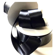 RIBBON BLACK DOUBLE FACE SATIN
