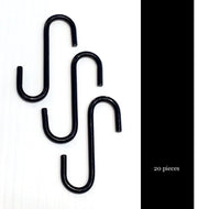 BLACK S-HOOKS…20 pc - sh
