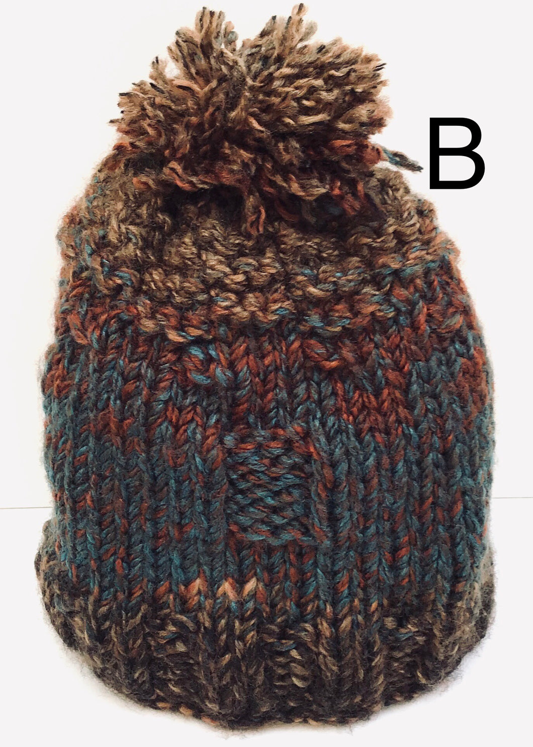 k1p2   brown - turquoise hats /scarves