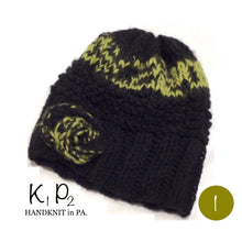 Load image into Gallery viewer, K1P2  HANDKNIT SCARF BKLM
