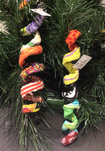 Wired fabric ornaments  2 twists