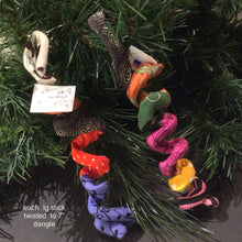 Load image into Gallery viewer, Wired fabric ornaments 2 lg. twists
