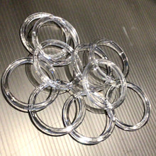 Load image into Gallery viewer, CLEAR ACRYLIC RETAIL SCARF RINGS ….10 pc
