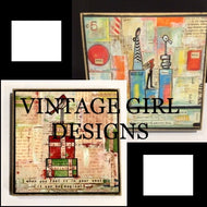 VINTAGE GIRL DESIGNS -SMALL WALL ART